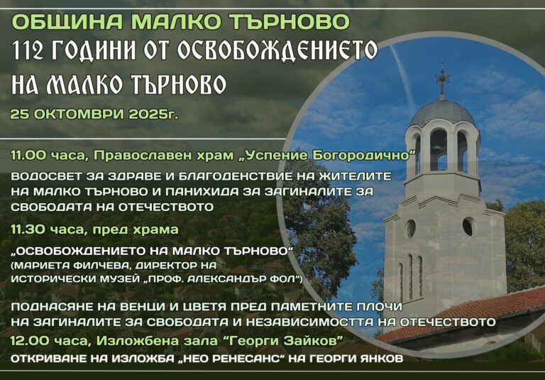 112 години от Освобождението на Малко Търново – признателност, памет и гордост